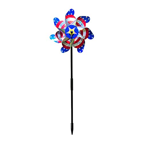 VENTDOUCE US Flag Pinwheel - Reflektierende Pinwheels für Yard Garden, Extra Sparkly Pin Wheel Bird Blinder PinWheels Verschrecken Vögel und Schädlinge für Yard Garden von VENTDOUCE