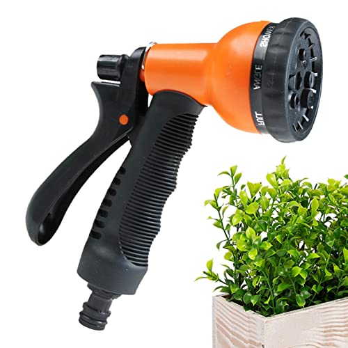 VENTDOUCE Wasserschlauch-Sprühdüse | Robuste Sprühdüse mit rutschfestem Griff | Hochdruck-Handregner mit 8 einstellbaren Sprühmustern für Autorasen von VENTDOUCE