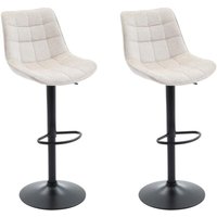 Vente-unique - Barhocker 2er-Set höhenverstellbar - Bouclé-Stoff & schwarzes Metall - Weiß - lima ii Vente-unique - Barhocker 2er-Set höhenverstellbar - Bouclé-Stoff & schwarzes Metall - Weiß - lima ii von VENTE-UNIQUE