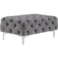Chesterfield-Hocker - Samt - Anthrazit - EDWINA von VENTE-UNIQUE