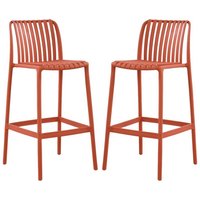 Gartenhochstuhl stapelbar 2er-Set - Polypropylen - Rot - seseh von mylia Gartenhochstuhl stapelbar 2er-Set - Polypropylen - Rot - seseh von mylia von VENTE-UNIQUE