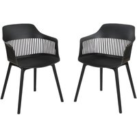 Gartensessel 2er-Set Polyproylen - Schwarz - soho von mylia von VENTE-UNIQUE