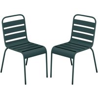 Gartenstuhl stapelbar 2er-Set - Metall - Tannengrün - mirmande von mylia Gartenstuhl stapelbar 2er-Set - Metall - Tannengrün - mirmande von mylia von VENTE-UNIQUE