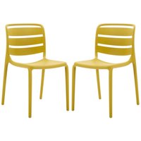 Vente-unique - Gartenstuhl stapelbar 2er-Set - Polypropylen - Gelb - moah von mylia Vente-unique - Gartenstuhl stapelbar 2er-Set - Polypropylen - Gelb - moah von mylia von VENTE-UNIQUE