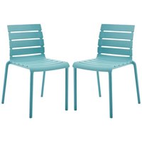 Vente-unique - Gartenstuhl stapelbar 2er-Set - Polypropylen - Himmelblau - pandji von mylia von VENTE-UNIQUE