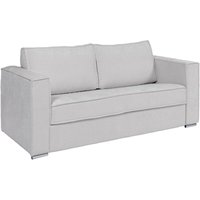 Vente-unique - Schlafsofa mit Matratze 3-Sitzer - Strukturstoff - Hellgrau - Liegefläche 140 cm - Matratze 14 cm - loreto von VENTE-UNIQUE