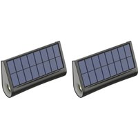 Solar-Wandleuchten 2er-Set - 30 Lumen - Schwarz - trestia von VENTE-UNIQUE