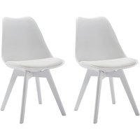 Stuhl 2er-Set - Polypropylen & Buche - Weiß mit weißen Füßen - JODY von VENTE-UNIQUE