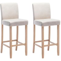 Barhocker 2er-Set - Stoff - Beige - rovigo von VENTE-UNIQUE