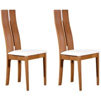 Stuhl 2er-Set - Massivholz - Eichefarben - salena von VENTE-UNIQUE