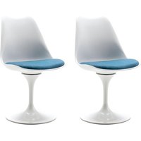 Vente-unique - Stuhl 2er-Set - Polypropylen & Metall - Blau & Weiß - xafy Vente-unique - Stuhl 2er-Set - Polypropylen & Metall - Blau & Weiß - xafy von VENTE-UNIQUE