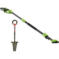 Pack Motorsäge 2in1 + RootSlayer Venteo Elektrische Kettensäge - Teleskopstiel - Multifunktionswerkzeug für den Garten - Leichtgewichtig/einfach zu von VENTEO