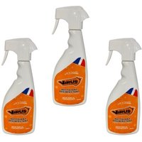 Venteo - Bakterizider Reiniger für alle Oberflächen Orange - Erwachsene - Reiniger mit viruzider und fungizider Wirkung - Lot 3 - 750ml von VENTEO