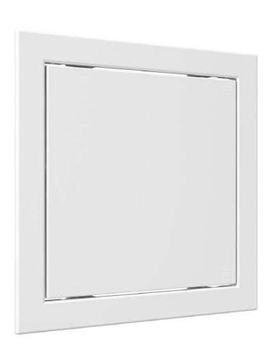 Revisionstür 30x30 cm Weiß Revisionsklappe Revision ABS-Kunststoff Revisionsklappe trockenbau Wartungstür wartungsklappe Serviceklappe zur Inspektion und Abdeckung Inspektionstür Zugangstür 300x300 mm von VENTEUROPE