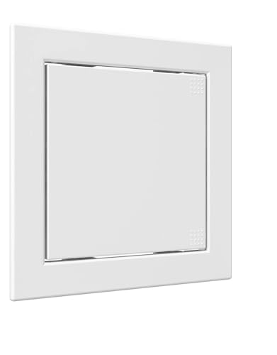 Revisionstür 15x15 cm Weiß Revisionsklappe Revision ABS-Kunststoff Revisionsklappe trockenbau Wartungstür wartungsklappe Serviceklappe zur Inspektion und Abdeckung Inspektionstür Zugangstür 150x150 mm von VENTEUROPE