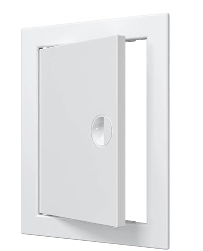 Revisionsklappe 30 x 30 cm Weiß Revisionstür Revision für Trockenbau Wartungstür Serviceklappe zur Inspektion und Abdeckung ABS Kunststoff Reinigungsklappe Wartungsöffnung 300 x 300 mm von VENTEUROPE
