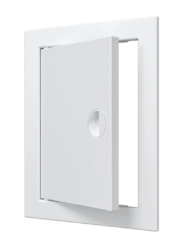 Revisionsklappe 25 x 30 cm Weiß Revisionstür Revision für Trockenbau Wartungstür Serviceklappe zur Inspektion und Abdeckung ABS Kunststoff Reinigungsklappe Wartungsöffnung 250 x 300 mm von VENTEUROPE