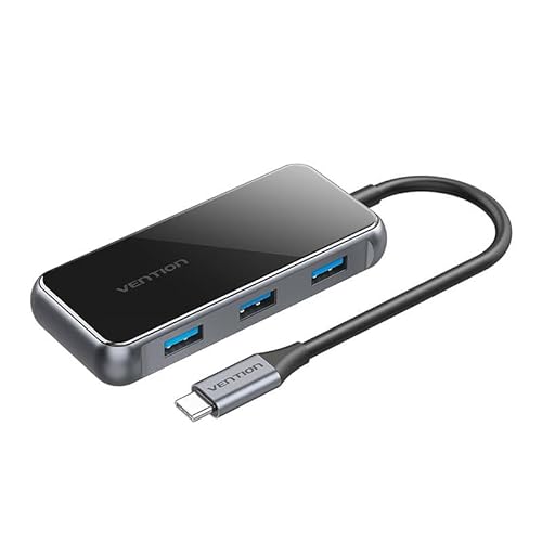 5in1 Adapter HUB Vention TFBHB USB-C to HDMI 4K@60Hz, 3X USB 3.0, PD (Gray) von VENTION