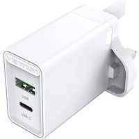 Vention - UK-Netzladegerät mit 2 Anschlüssen usb-a und usb-c (18W/20W) Schnellladegerät Schwarz von VENTION