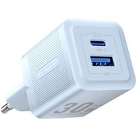Vention - Wandladegerät mit 2 Anschlüssen 30W usb-a, usb-c GaN Ladegerät EU-Stecker Blau Vention - Wandladegerät mit 2 Anschlüssen 30W usb-a, usb-c GaN Ladegerät EU-Stecker Blau von VENTION