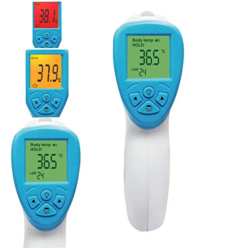 Deltasat Fieberthermometer kontaktlos x001 I Infrarot Thermometer mit 3 farbigem LCD-Display Fieberalarm & 2s-Sofortmessung I Stirnthermometer für Babys Kinder & Erwachsene I Fiebermessgerät von VENTON