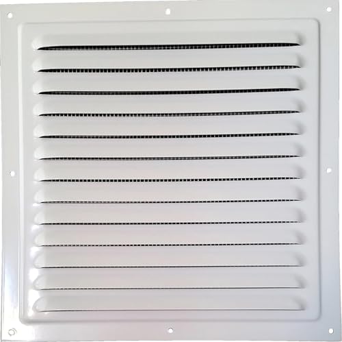 250x250mm METAL LÜFTUNGSGITTER - Weiß, mit INSEKTENSCHUTZ Ventilation Gitter Abluft/Zuluft Entlüftung Belüftung von VENTS