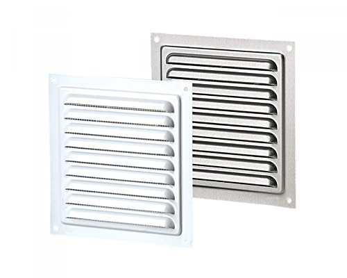 250x250mm METAL LÜFTUNGSGITTER - Zink, mit INSEKTENSCHUTZ Ventilation Gitter Abluft/Zuluft Entlüftung Belüftung von VENTS