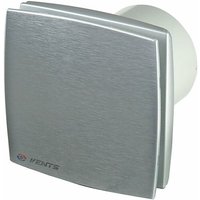 Vents - Axial Ventilator im Alu-Design ø 100mm, Nachlaufrelais - Abluft, Badlüfter, Wandlüfter - Alu von VENTS