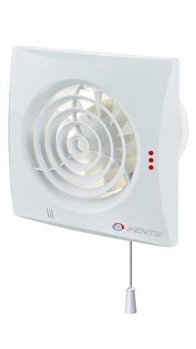 Axialer Abluftventilator für Wand Quiet 100 VTH mit mit Zugschalter, Nachlauf & Hygrostat von VENTS