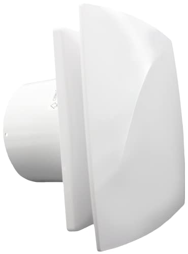 VENTS LUNA 100mm Silent Designer Abluftventilator mit Zugschnurschalter & Timer für Badezimmer Dusche Küche Leistungsstarke Belüftung Feuchte Luftfeuchtigkeit Kontrolle Decke Wandmontage Auspuff 10,2 von VENTS