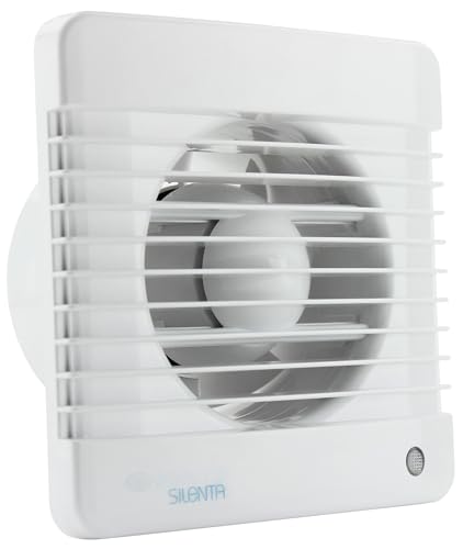 VENTS Silenta M K 100 mm Axiale Geräuscharme Badezimmer Ventilator für Effiziente Belüftung von Sanitärbereichen Duschräumen Küchen WC Lüfter & Modernes Design Axiallüfter mit Rückschlagklappe von VENTS