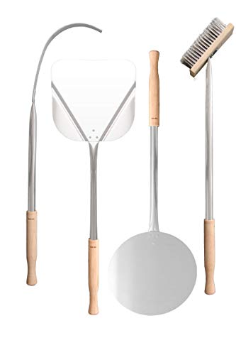 VENTURA Pizzaschaufel-Set Pizzaschieber Pizzaheber 4-teilig, Edelstahl von VENTURA