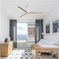 Ventyly - hybrid Deckenventilator weiß/Esche iot von VENTYLY