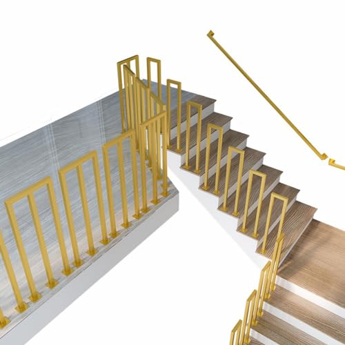 U-förmiges Treppengeländer, Vierkantrohr-Treppengeländer, Veranda-Geländer, für Dachbodenkorridor-Treppenhaus Anti-Rutsch-Stützgeländer(Size:90 cm) von VENYAA