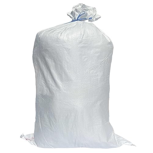 VEPATIM 10 Schwerlastsack Gewebesack Hochwassersack Getreidesack Lagersack PP mit rotem Streifen 650 x 1050 mm 50 kg Weiss von VEPATIM