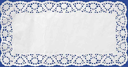 VEPATIM 100 Deko-Tortenspitzen eckig weiß 20 x 40 cm von VEPATIM