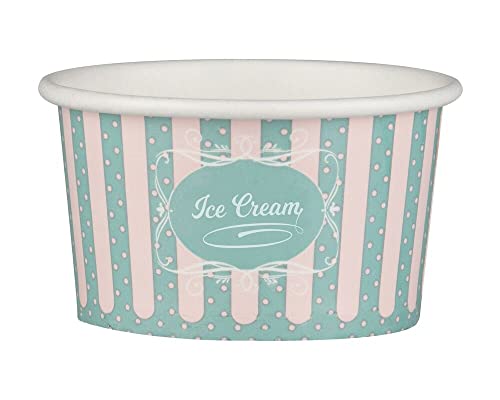 VEPATIM 100 Eisbecher aus Papier Patisserie ICE CREAM Motiv 145 ml 5oz von VEPATIM