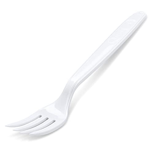 VEPATIM 100 Mehrweg Gabel 18,5 cm weiß wiederverwendbar 125 Waschzyklen PP von VEPATIM