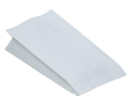 VEPATIM 100 Papierbeutel fettdicht weiß ohne Druck 15+8 x 30 cm von VEPATIM