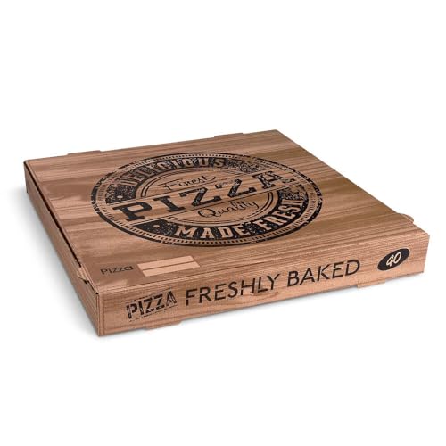 VEPATIM 100 Pizzakarton aus Mikrowellpappe mit neutralem Motiv 33 x 33 x 4 cm von VEPATIM