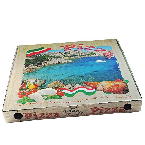 VEPATIM 100 Pizzakarton aus Mikrowellpappe mit neutralem Motiv 50 x 50 x 5 cm von VEPATIM