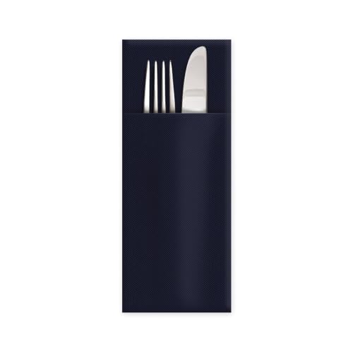 VEPATIM 100 Servietten Bestecktaschen CutleryStar 2-lagig 38 x 32 cm schwarz von VEPATIM