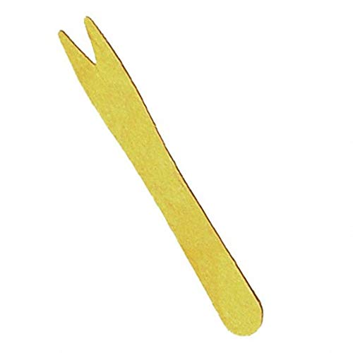 VEPATIM 1000 Einweg Holz Pommes-Frites Gabel Snackgabel Schaschlikgabeln 85mm robust von VEPATIM