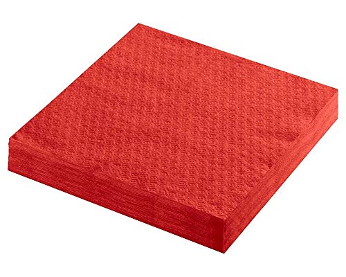 VEPATIM 1000 Servietten Prägeservietten 1-lagig 33 x 33 cm rot von VEPATIM