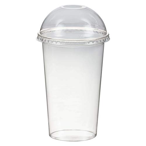 VEPATIM 150 Smoothiebecher + Domdeckel mit Öffnung 500 ml Ø 95mm PET glasklar von VEPATIM
