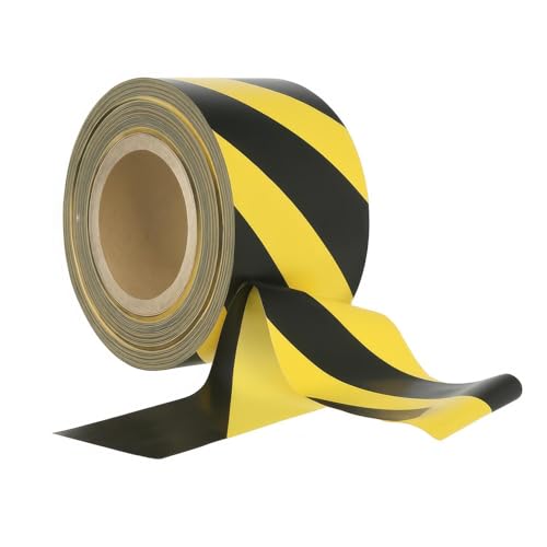 VEPATIM 2 Absperrband schwarzgelb gestreift 75mm breit 500 Meter LDPE von VEPATIM