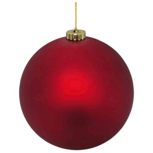 VEPATIM 2 Weihnachtskugeln Christbaumkugeln XL aus Kunststoff rot matt Ø15cm von VEPATIM