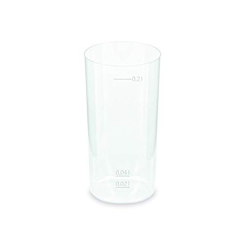 VEPATIM 20 Mehrwegbecher Longdrink transparent PP Eichstriche 2 cl 4cl 0,2 l von VEPATIM