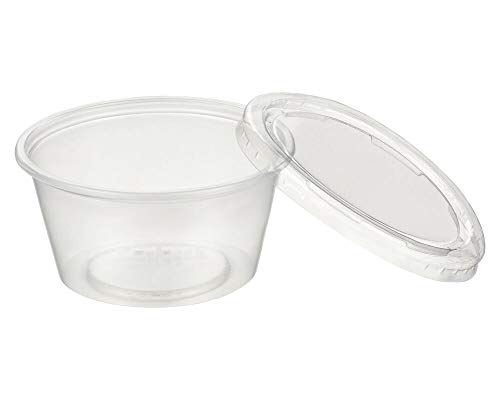 VEPATIM 200 Dressingbecher Saucenbecher 30ml transparent mit Deckel aus PP von VEPATIM