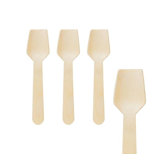 VEPATIM 200 Eislöffel Einweg aus Holz 9.5cm von VEPATIM